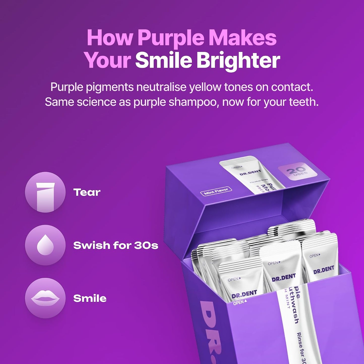 Vibrant Smile Mouthwash Sachets